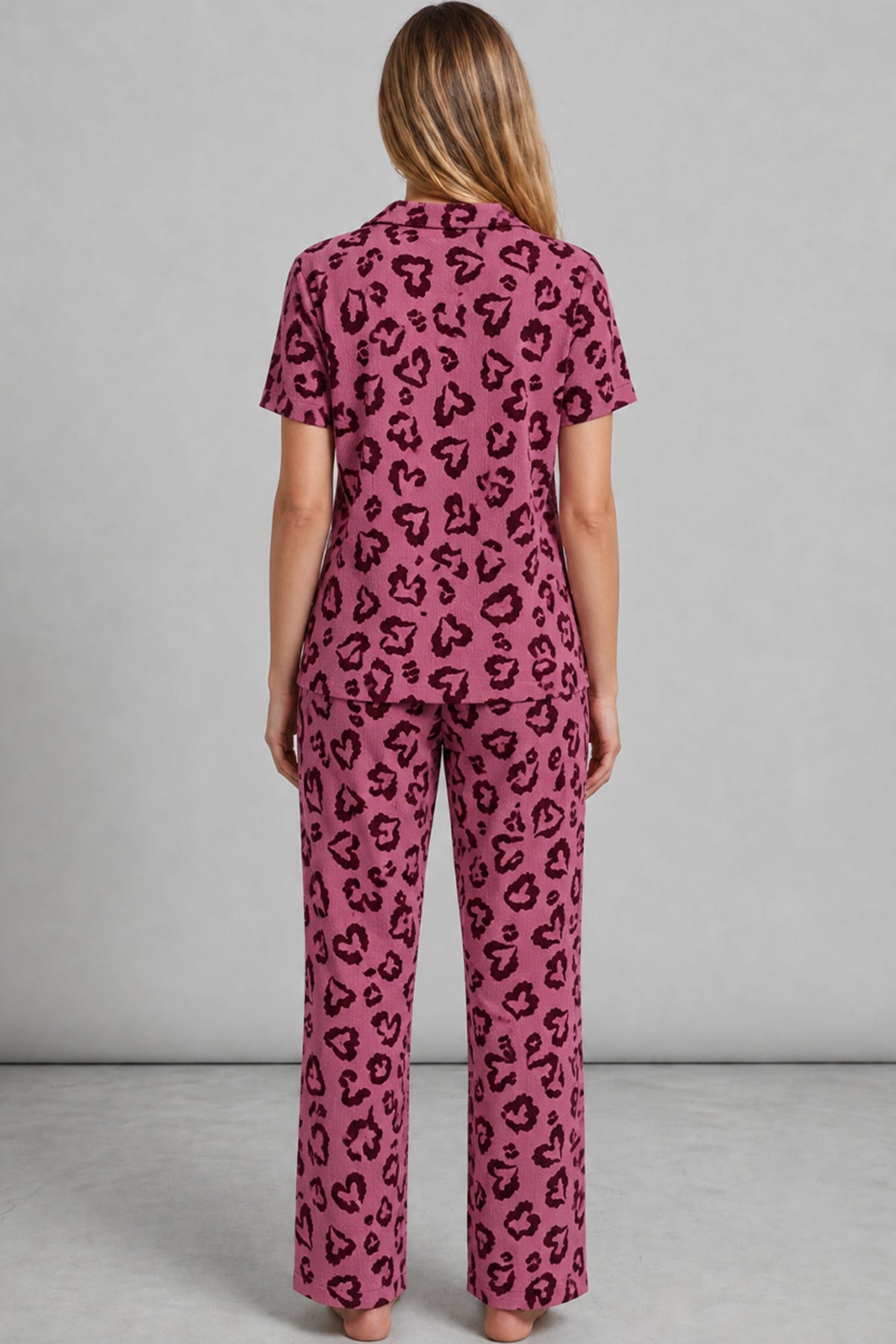 Kadın Kısa Kollu Rahat Pijama Takımı 4728