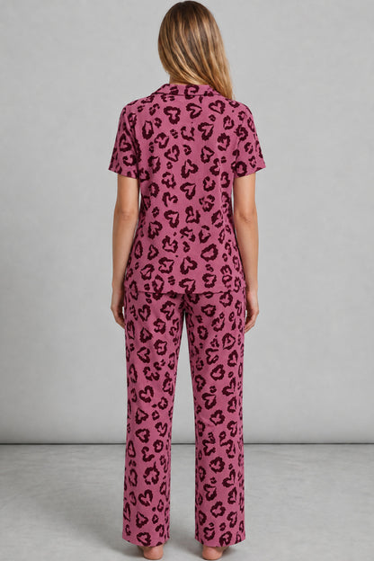 Kadın Kısa Kollu Rahat Pijama Takımı 4728