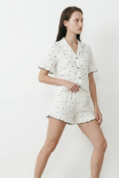 Kadın Relaxed Lastikli Pijama Takımı