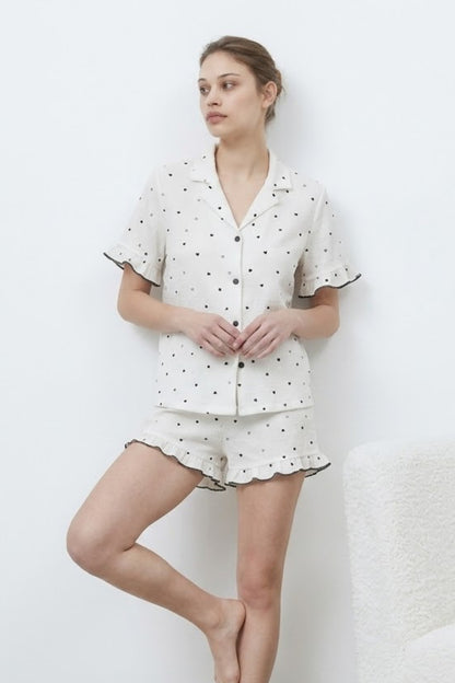 Kadın Premium Fırfırlı Pijama Takımı