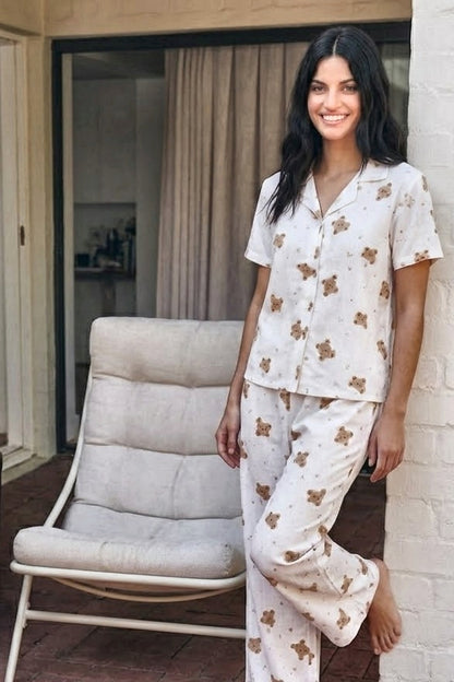 Viskon Karışım Homewear Pijama Takımı