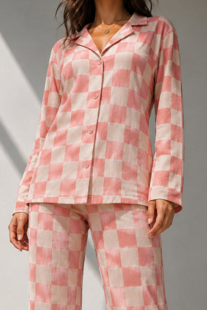 Kadın Uzun Kol Pamuklu Pijama Takımı