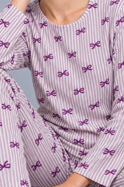 Kadın Kalpli Rahat Kalıp İkili Pijama Takımı 4768