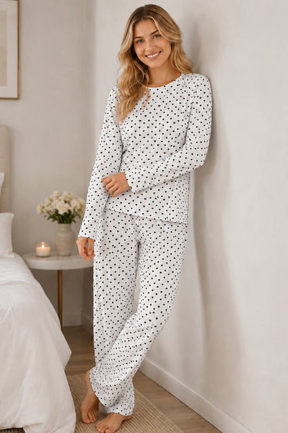 Kadın Desenli Uzun Kollu Pijama Takımı 4722