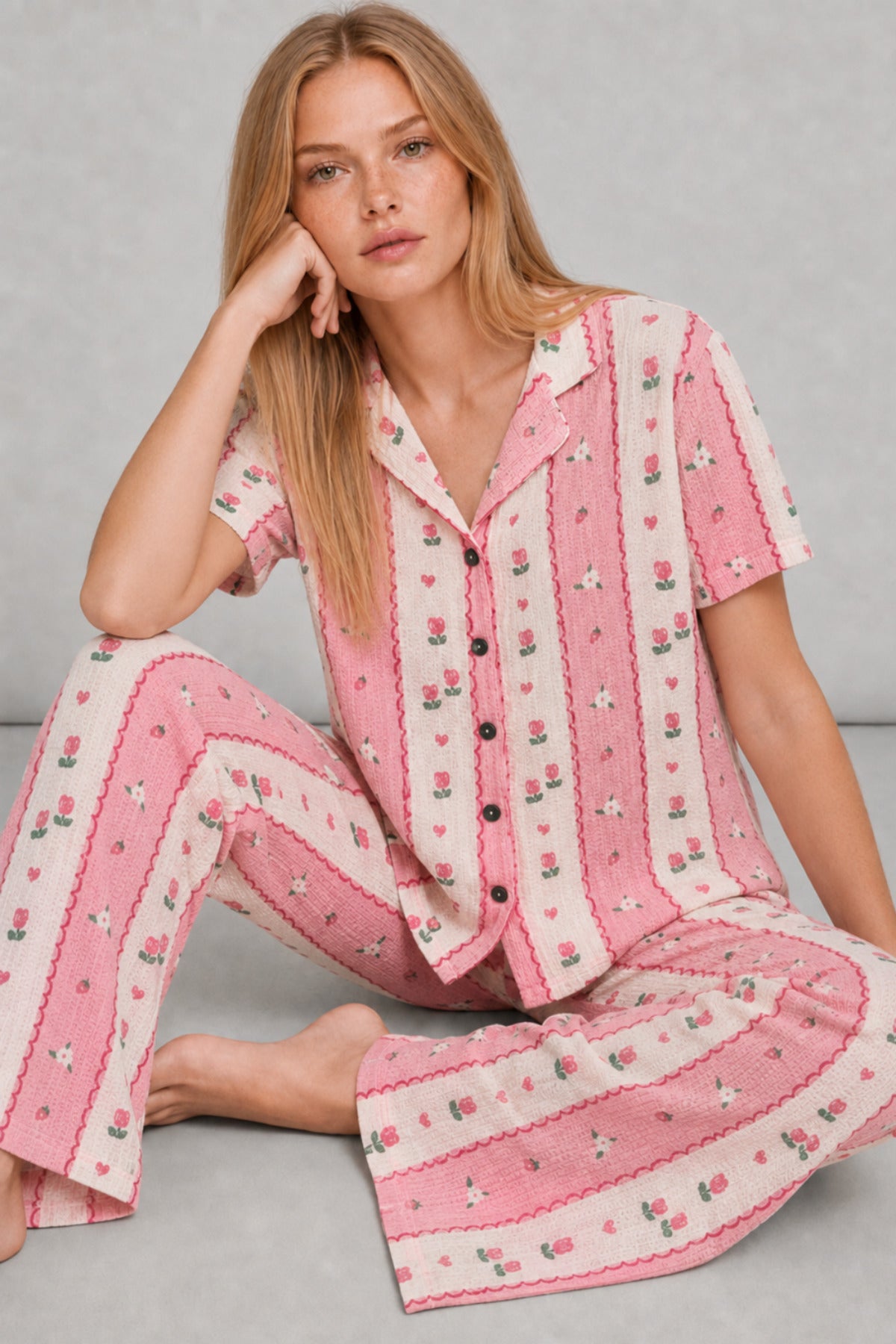 Kadın Kısa Kol Comfort Pijama Takımı 4725
