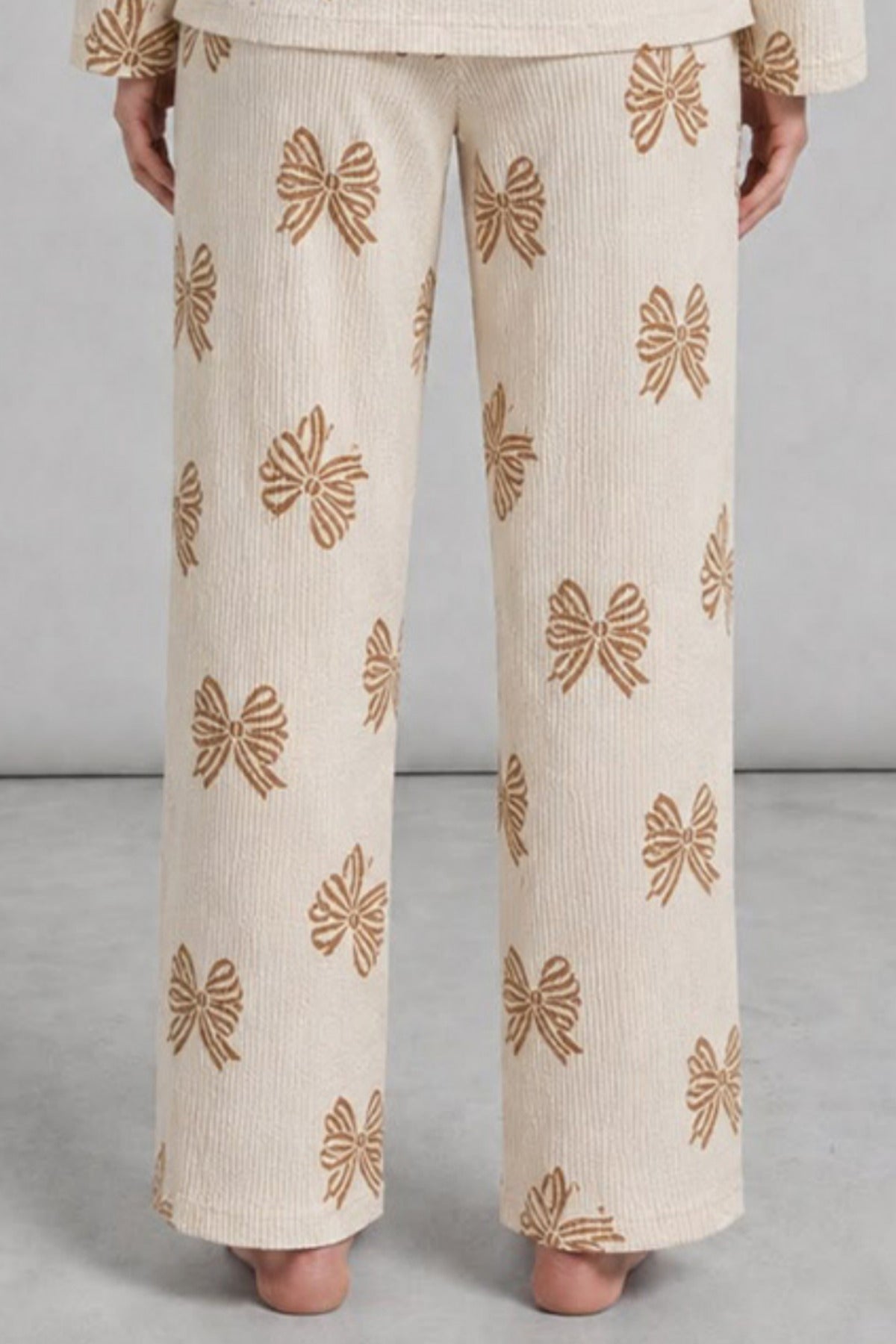 Kadın Desenli Uzun Kollu Pijama Takımı 4722