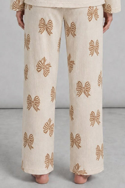 Kadın Desenli Uzun Kollu Pijama Takımı 4722