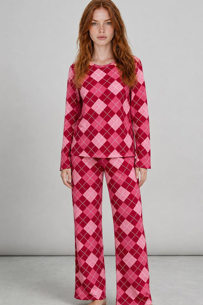 Kadın Çizgili Regular Fit Pijama Takımı 4691