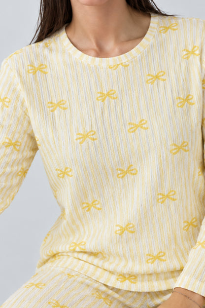Kadın Kalpli Rahat Kalıp İkili Pijama Takımı 4768