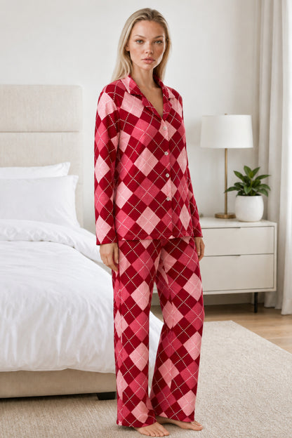 Kadın Casual Esnek Bol Pijama Takımı 4672