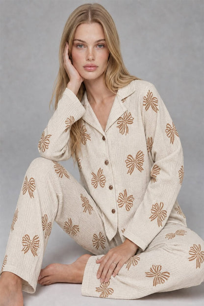 Kadın Uzun Kol Rahat Pijama Takımı 4761