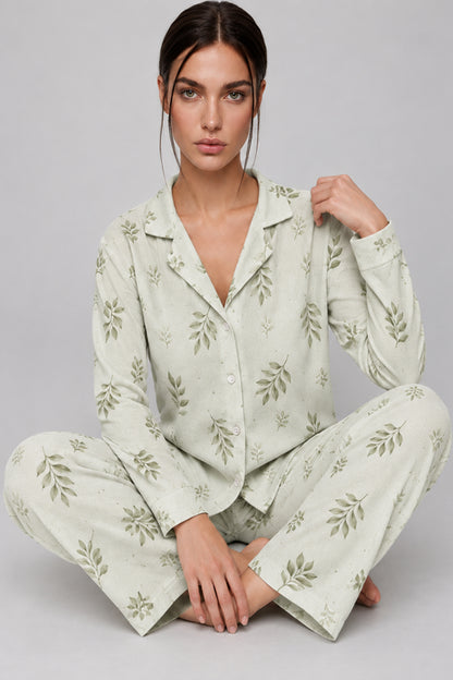 Kadın Uzun Kol Rahat Pijama Takımı 4761