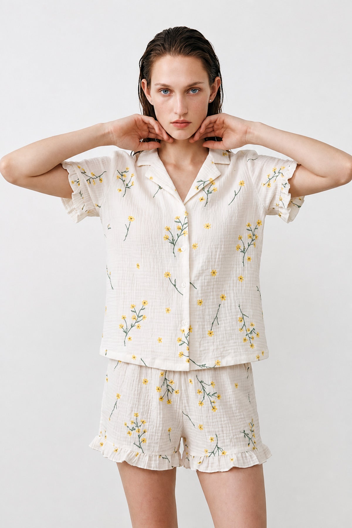 Kadın Relaxed Lastikli Pijama Takımı