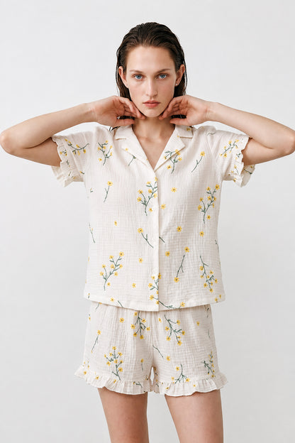 Kadın Relaxed Lastikli Pijama Takımı