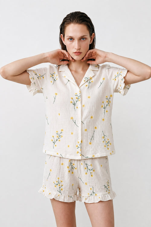 Kadın Relaxed Lastikli Pijama Takımı
