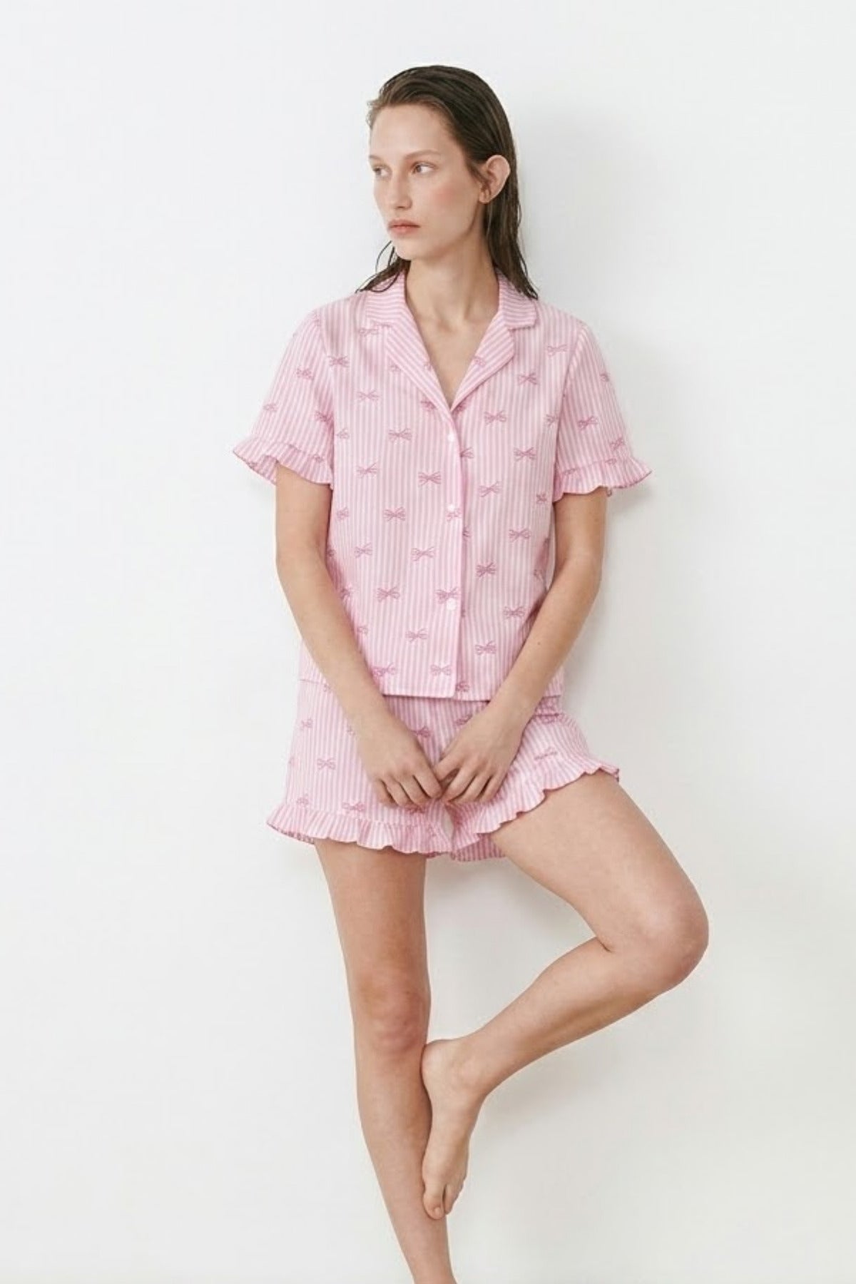 Kadın Relaxed Lastikli Pijama Takımı