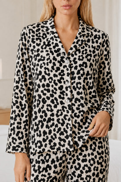 Kadın Desenli Relaxed Pijama Takımı 4661