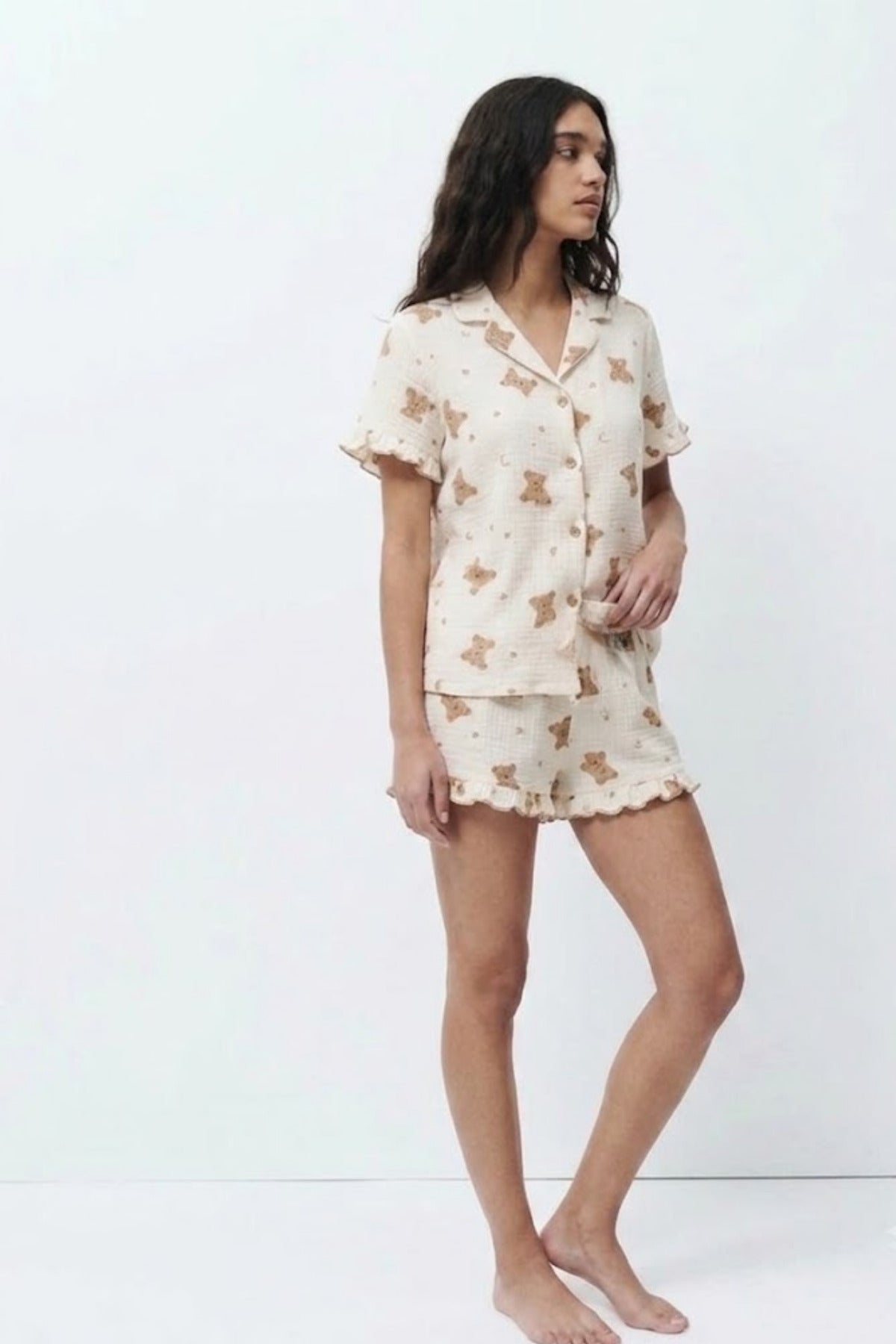 Kadın Desenli Trend Pijama Takımı
