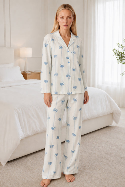 Kadın Desenli Relaxed Pijama Takımı 4661