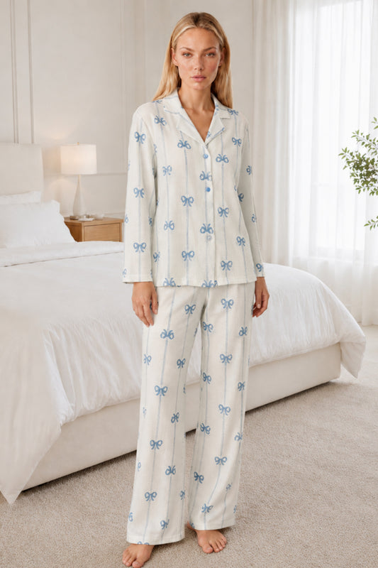 Kadın Desenli Relaxed Pijama Takımı 4661