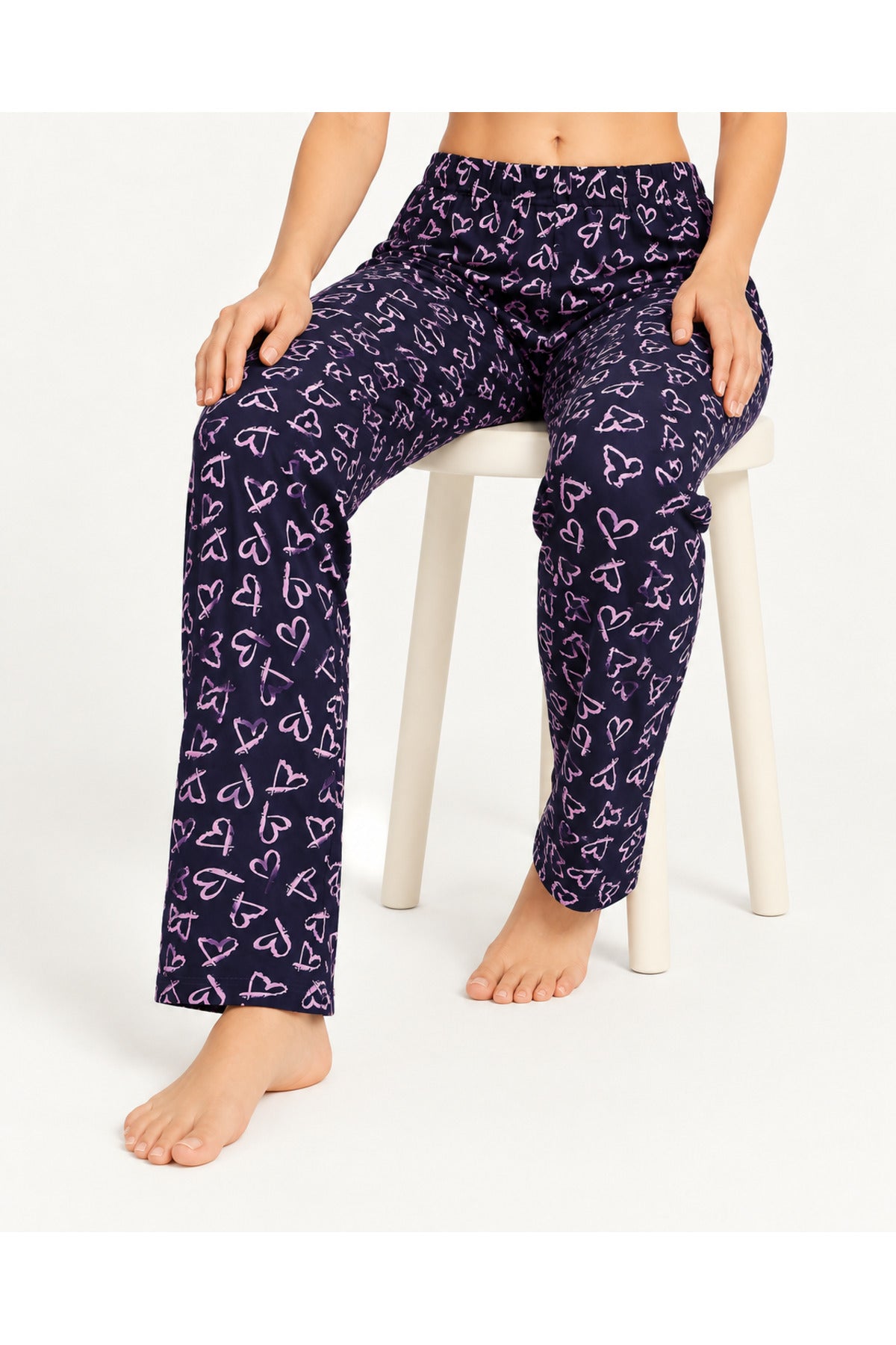 Kadın Premium Desenli Rahat Kesim Pijama Altı 4773