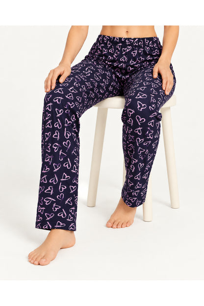 Kadın Premium Desenli Rahat Kesim Pijama Altı 4773