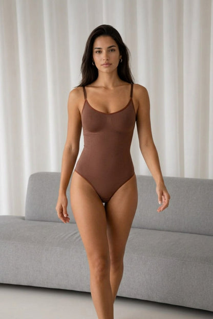 Kadın Kapsız Cırt Cırtlı Düz Desen Body