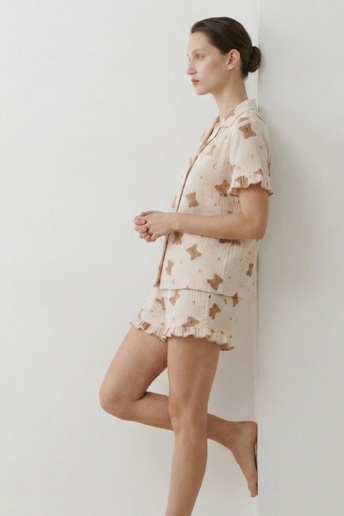 Kadın Relaxed Lastikli Pijama Takımı