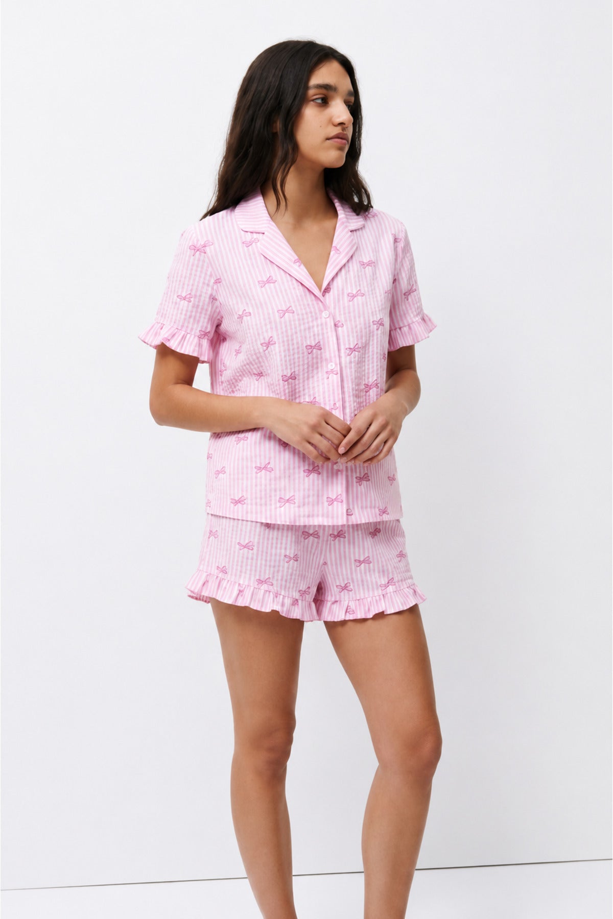 Kadın Desenli Trend Pijama Takımı