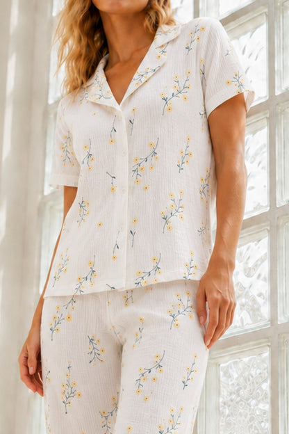 Kadın Genç Loose İpliği Boyalı Pijama Takımı