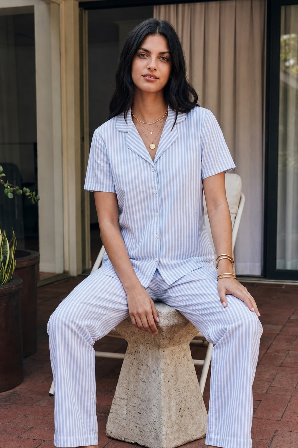 Viskon Karışım Homewear Pijama Takımı