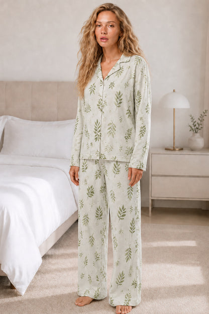 Kadın Casual Esnek Bol Pijama Takımı 4672