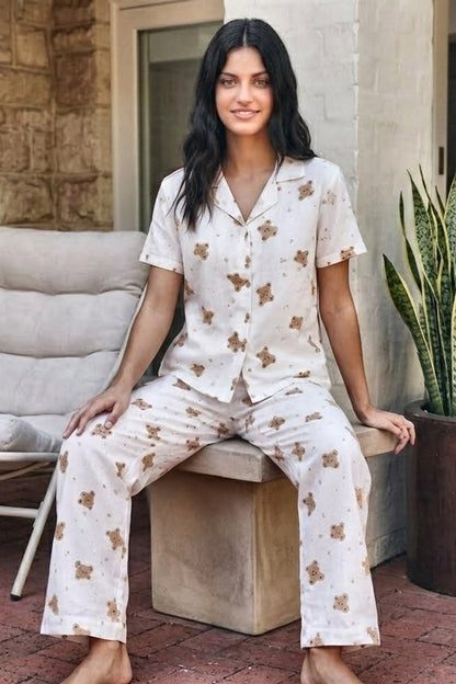 Viskon Karışım Homewear Pijama Takımı