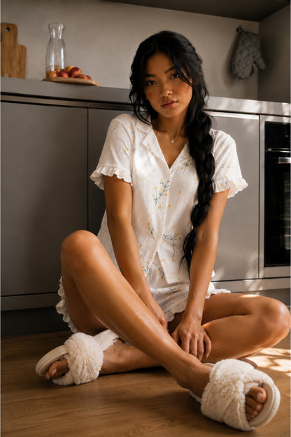 Kadın Cool Elastanlı Pijama Takımı Yazlık