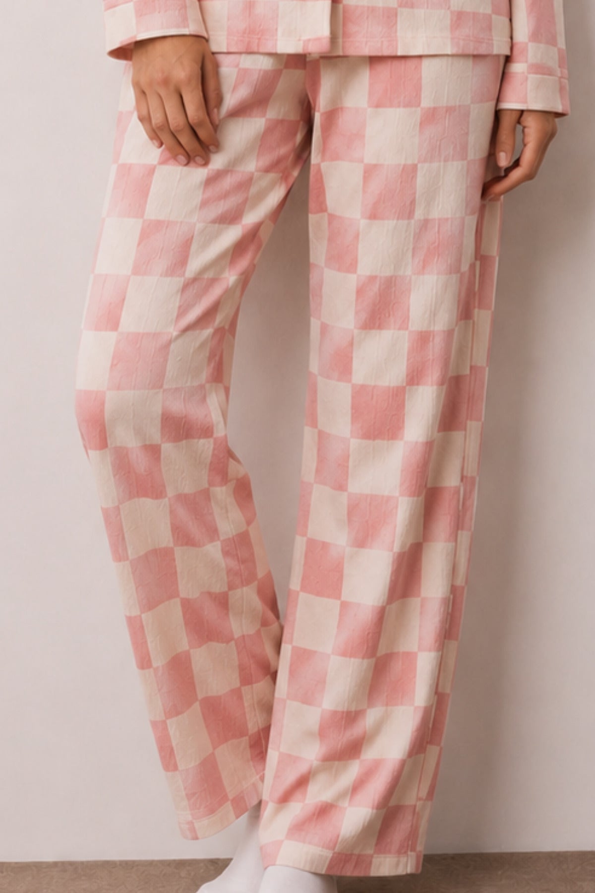 Kadın Düğmeli Kışlık Ev Pijama Takımı