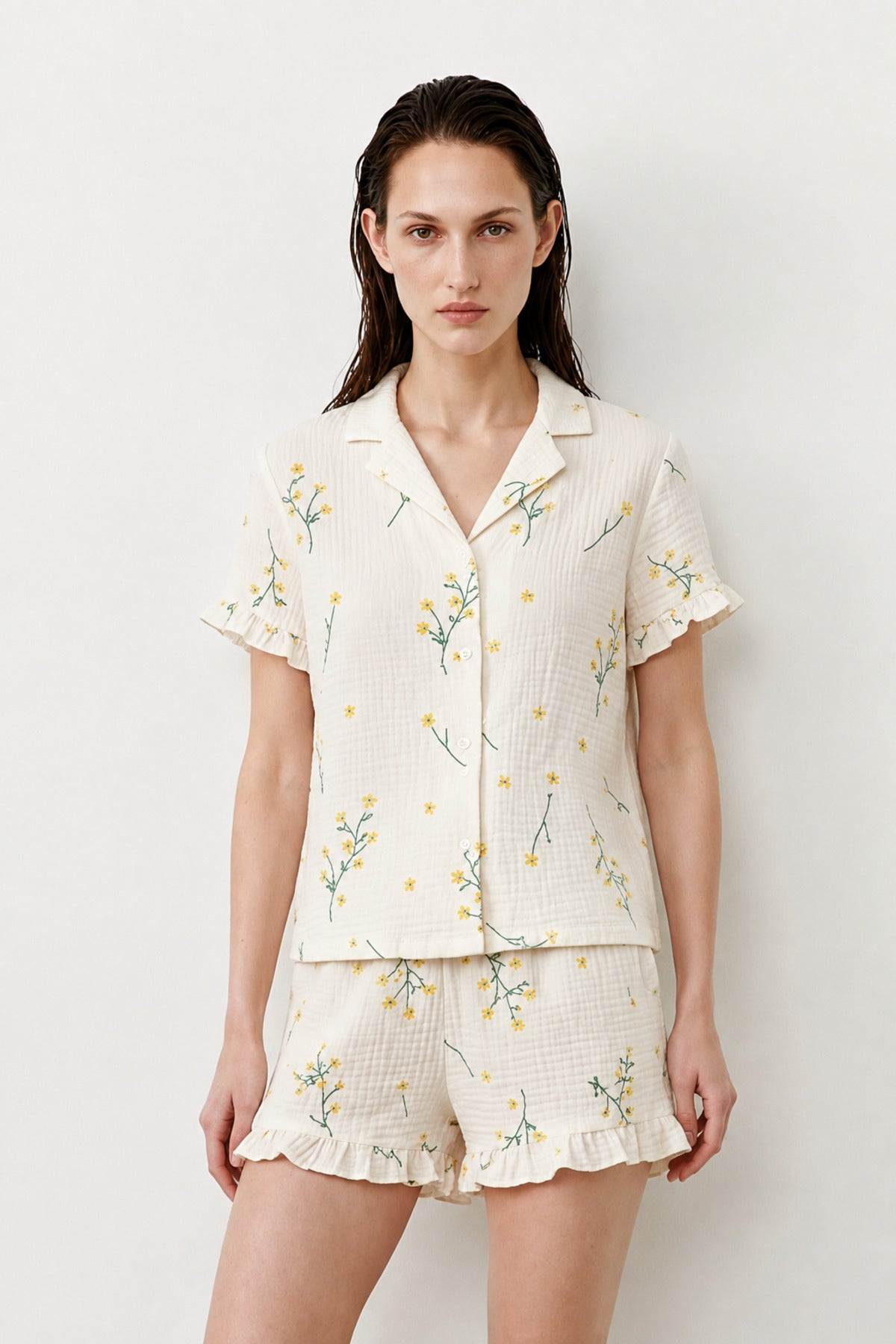 Kadın Relaxed Lastikli Pijama Takımı