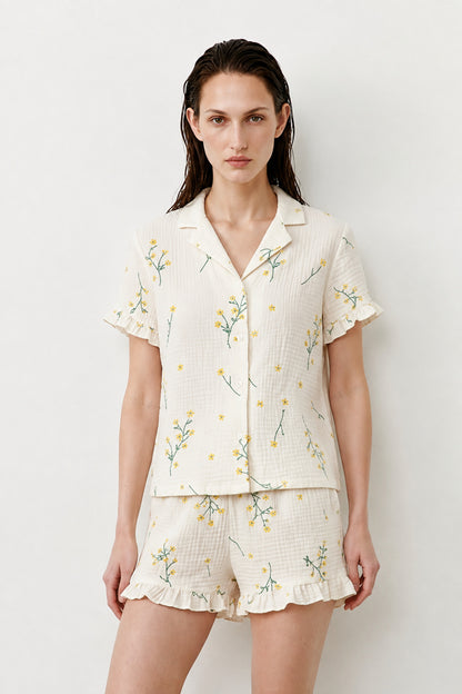 Kadın Relaxed Lastikli Pijama Takımı