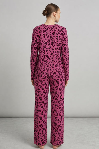 Kadın Çizgili Regular Fit Pijama Takımı 4691