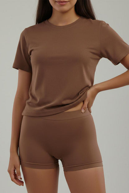 Toparlayıcı İz Yapmayan Seamless Örme Boxer 2001 Kahverengi