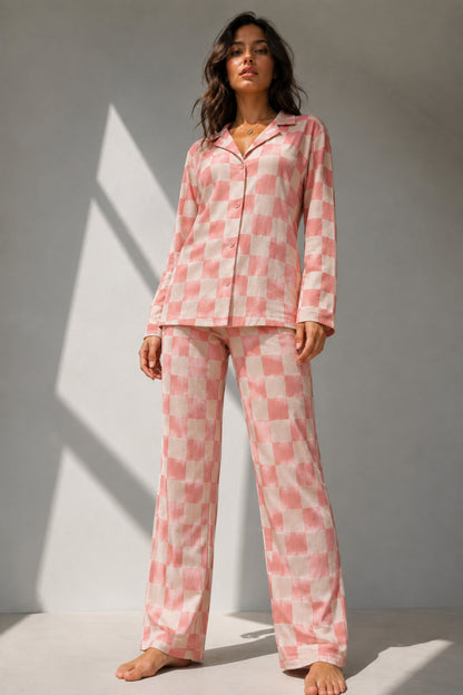 Kadın Uzun Kol Pamuklu Pijama Takımı
