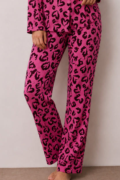 Kadın Düğmeli Kışlık Ev Pijama Takımı