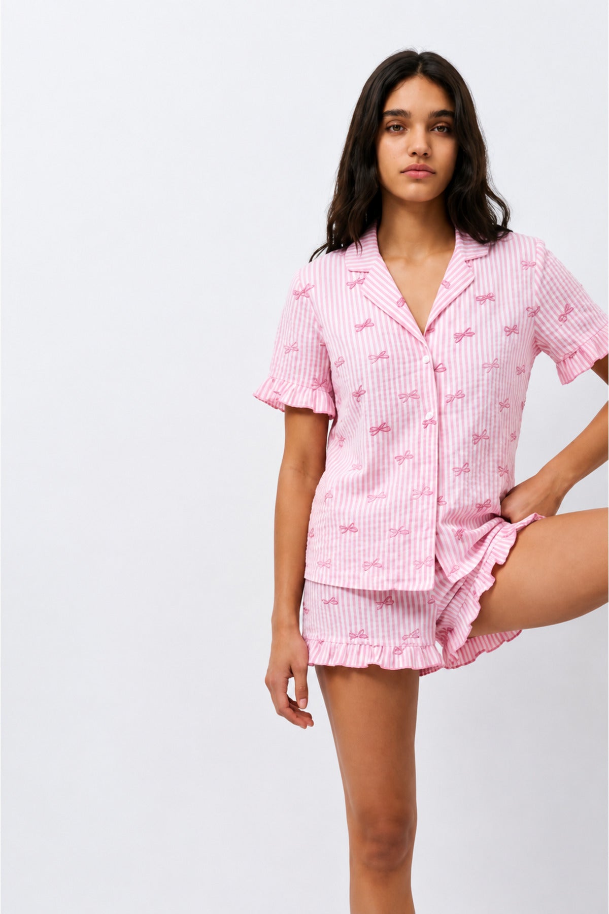 Kadın Desenli Trend Pijama Takımı