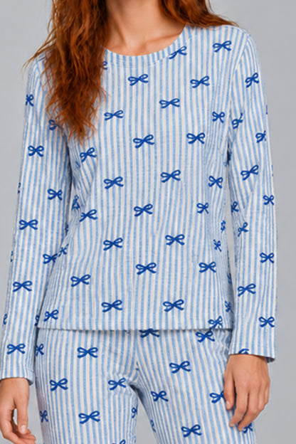 Kadın Kalpli Rahat Kalıp İkili Pijama Takımı 4768