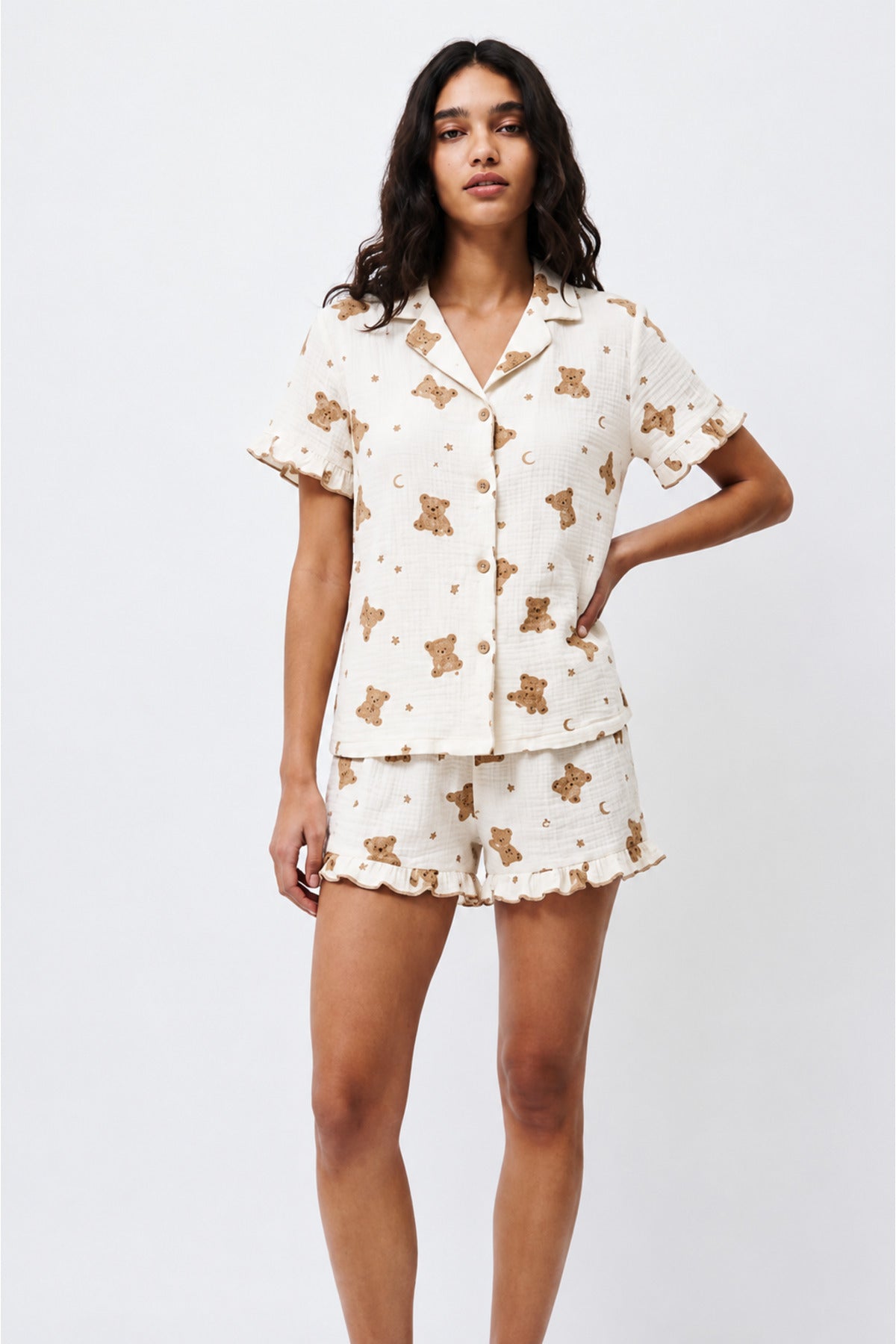 Kadın Desenli Trend Pijama Takımı