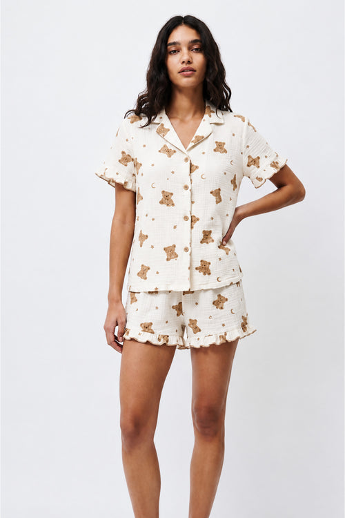 Kadın Desenli Trend Pijama Takımı
