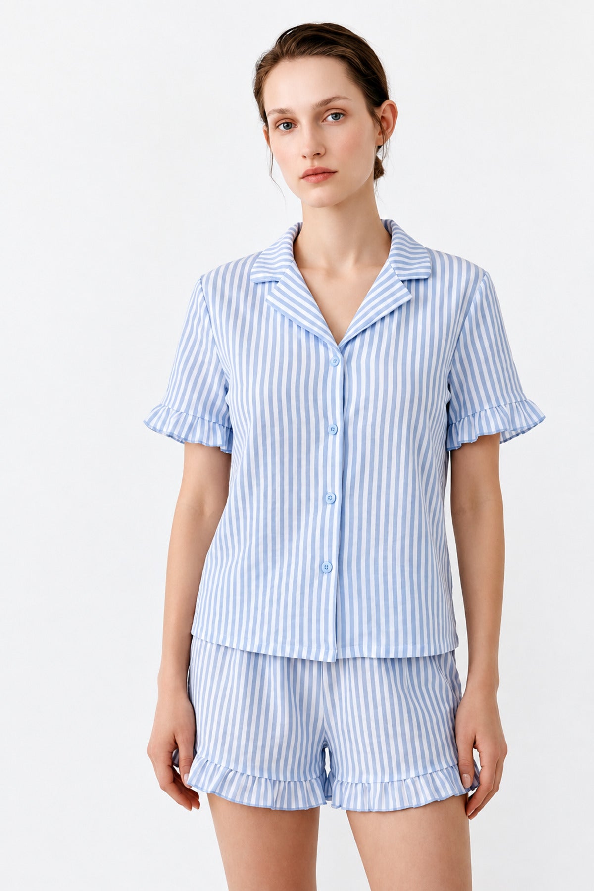 Kadın Relaxed Lastikli Pijama Takımı