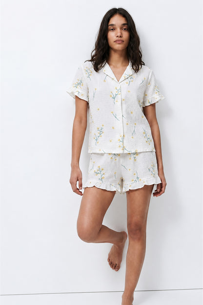 Kadın Desenli Trend Pijama Takımı