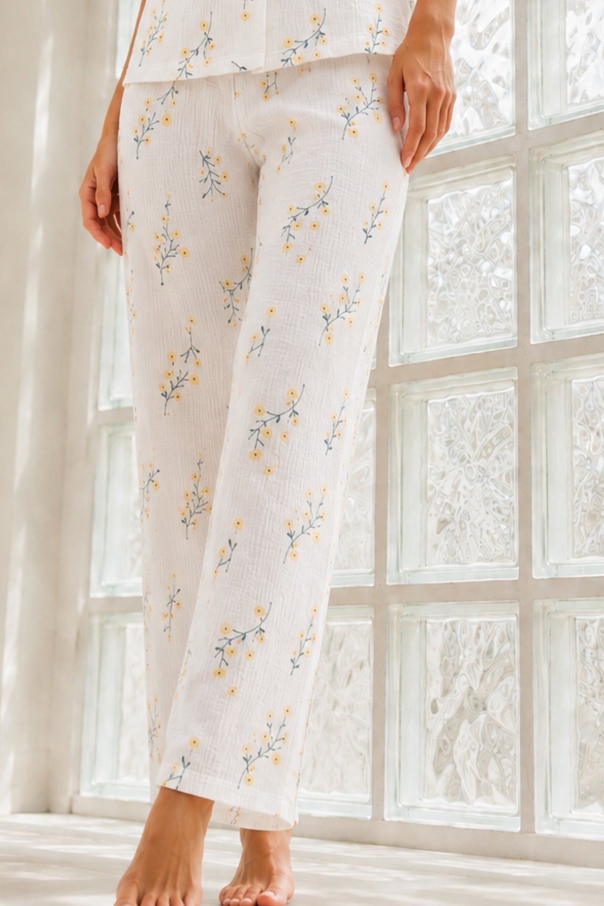 Kadın Genç Loose İpliği Boyalı Pijama Takımı
