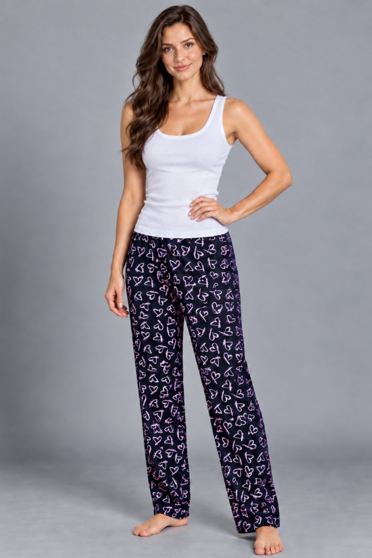 Kadın Trend Günlük Bluz Desenli Pijama Takımı