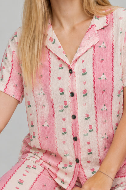 Kadın Kısa Kol Comfort Pijama Takımı 4725